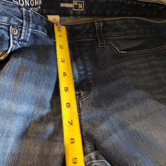Sonoma Women's Boyfriend Jeans - Medium Blue Denim - Picture 4 of 5